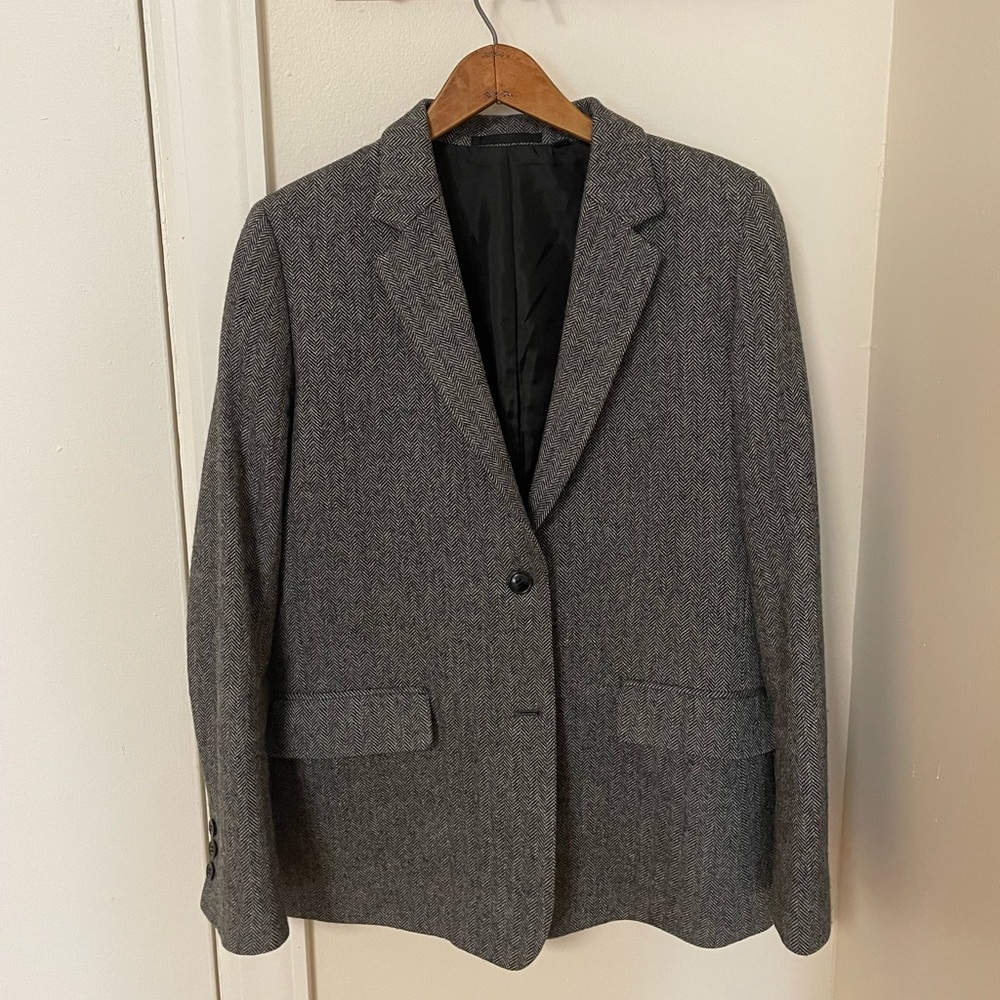Uniqlo herringbone tweed jacket